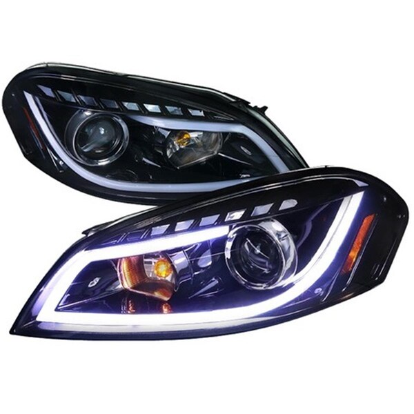 Overtime Halo Projector Headlight Gloss Black Housing Smoke for 06 to 12 Chevrolet Impala OV3198083 - main